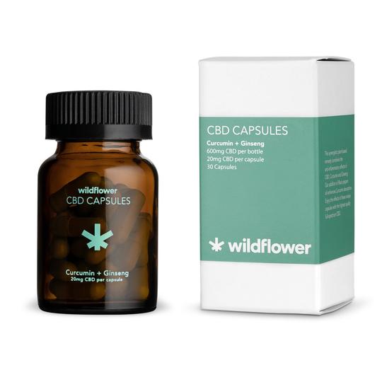 CBD Capsules Curcumin & Ginseng-Supplements-Wildflower-EMPUROS