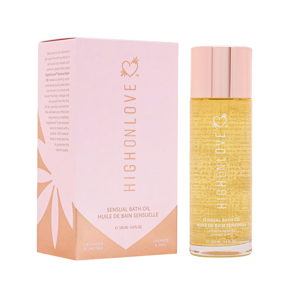 Sensual Bath Oil Lavender Honeybee-CBD Beauty-HighOnLove-EMPUROS